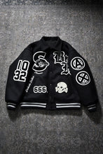 画像をギャラリービューアに読み込む, SAINT Mxxxxxx x BOUNTY HUNTER VARSITY JACKET / SAINTY HUNTER (BLACK)