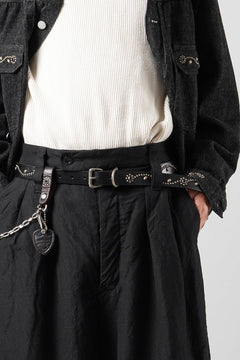 Load image into Gallery viewer, FULLCOUNT × HTC Flower Studs Belt by Zip Stevenson (BLACK)