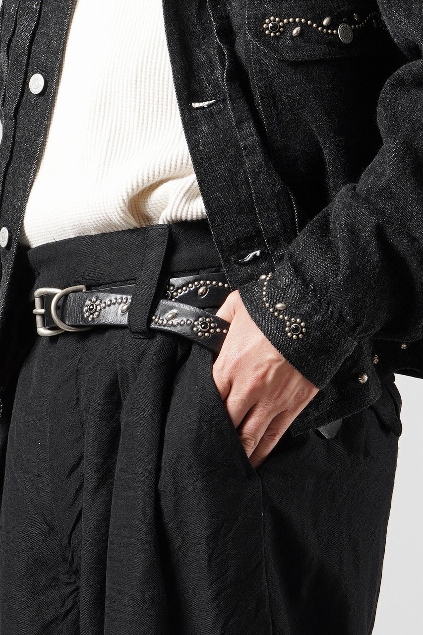 Load image into Gallery viewer, FULLCOUNT × HTC Type-2  Super Smooth Jean Jacket On Studs by Zip Stevenson (BLACK)
