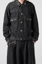 Load image into Gallery viewer, FULLCOUNT × HTC Type-2  Super Smooth Jean Jacket On Studs by Zip Stevenson (BLACK)