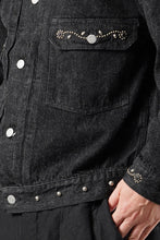 Load image into Gallery viewer, FULLCOUNT × HTC Type-2  Super Smooth Jean Jacket On Studs by Zip Stevenson (BLACK)