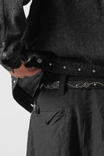Load image into Gallery viewer, FULLCOUNT × HTC Flower Studs Belt by Zip Stevenson (BLACK)