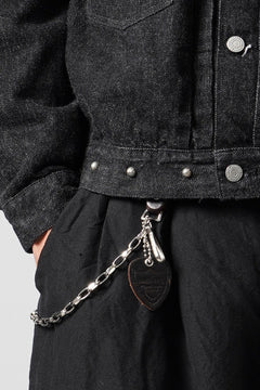 Load image into Gallery viewer, FULLCOUNT × HTC Type-2  Super Smooth Jean Jacket On Studs by Zip Stevenson (BLACK)