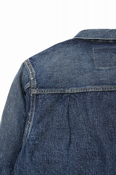 Load image into Gallery viewer, FULLCOUNT "Fear Of The Dark" Type-1 Jean Jacket / 15.5oz Zimbabwe Selvedge Denim (INDIGO BLUE)