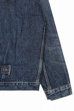 Load image into Gallery viewer, FULLCOUNT "Fear Of The Dark" Type-1 Jean Jacket / 15.5oz Zimbabwe Selvedge Denim (INDIGO BLUE)