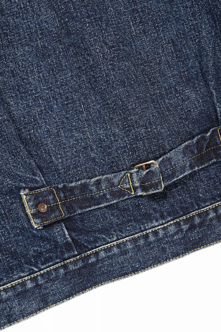 Load image into Gallery viewer, FULLCOUNT "Fear Of The Dark" Type-1 Jean Jacket / 15.5oz Zimbabwe Selvedge Denim (INDIGO BLUE)