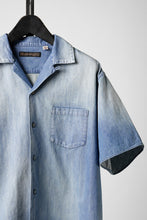 画像をギャラリービューアに読み込む, FULLCOUNT 4100HW-2 Denim Open Collar S/S Shirt (Indigo Blue)