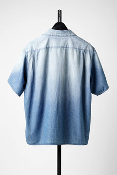 画像をギャラリービューアに読み込む, FULLCOUNT 4100HW-2 Denim Open Collar S/S Shirt (Indigo Blue)