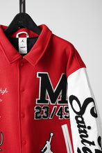 Load image into Gallery viewer, SAINT Mxxxxxx x JORDAN BRAND / M J SM VARSITY JACKET (RED x WHITE)