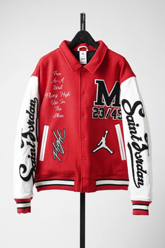 Load image into Gallery viewer, SAINT Mxxxxxx x JORDAN BRAND / M J SM VARSITY JACKET (RED x WHITE)