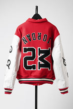 Load image into Gallery viewer, SAINT Mxxxxxx x JORDAN BRAND / M J SM VARSITY JACKET (RED x WHITE)