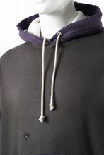 Load image into Gallery viewer, FULLCOUNT FADING DOUBLE FACE SWEAT HOODIE (EGG PLANT x BLACK)