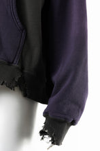 Load image into Gallery viewer, FULLCOUNT FADING DOUBLE FACE SWEAT HOODIE (EGG PLANT x BLACK)