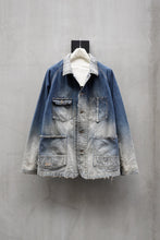 画像をギャラリービューアに読み込む, FULLCOUNT x N/07 exclusive COVER ALL JACKET / 10.5oz Zimbabwe Denim (INDIGO BLUE / EFFECTED)