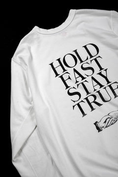 画像をギャラリービューアに読み込む, FULLCOUNT x Stephen Kenny HOLD FAST STAY TRUE L/S T SHIRT / ORIGINAL 30/2 TIGH TENSION JERSEY (WHITE)