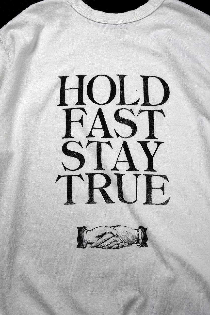 画像をギャラリービューアに読み込む, FULLCOUNT x Stephen Kenny HOLD FAST STAY TRUE L/S T SHIRT / ORIGINAL 30/2 TIGH TENSION JERSEY (WHITE)