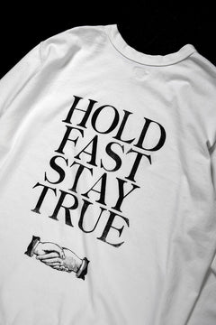 画像をギャラリービューアに読み込む, FULLCOUNT x Stephen Kenny HOLD FAST STAY TRUE L/S T SHIRT / ORIGINAL 30/2 TIGH TENSION JERSEY (WHITE)