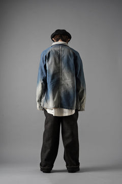 画像をギャラリービューアに読み込む, FULLCOUNT x N/07 exclusive COVER ALL JACKET / 10.5oz Zimbabwe Denim (INDIGO BLUE / EFFECTED)