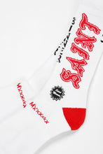 Load image into Gallery viewer, SAINT Mxxxxxx SOCKS / SAINT (WHITE+RED)