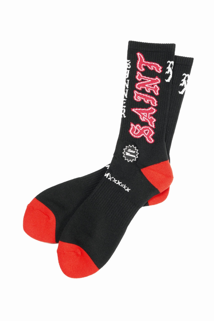 画像をギャラリービューアに読み込む, SAINT Mxxxxxx SOCKS / SAINT (BLACK+RED)
