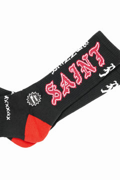 画像をギャラリービューアに読み込む, SAINT Mxxxxxx SOCKS / SAINT (BLACK+RED)