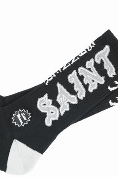 Load image into Gallery viewer, SAINT Mxxxxxx SOCKS / SAINT (BLACK+GREY)