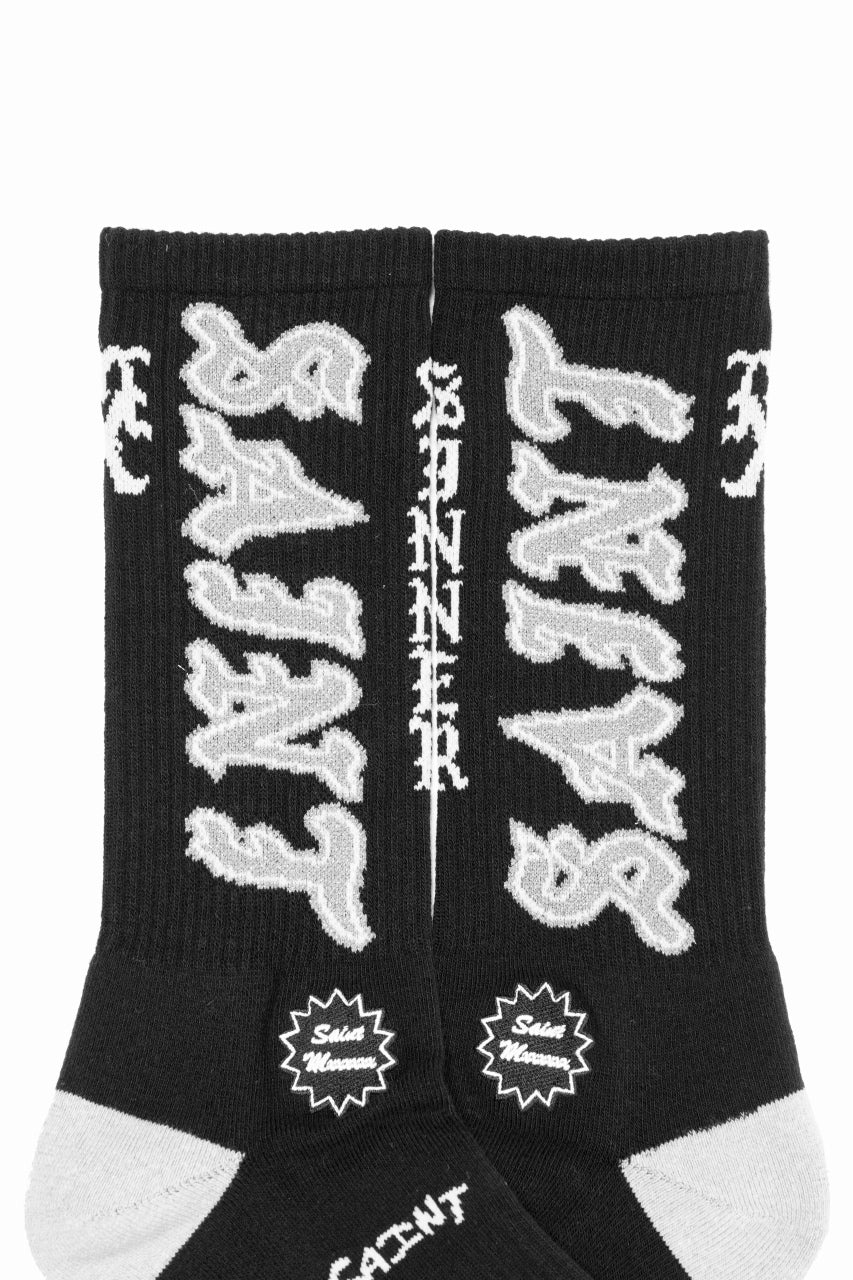 Load image into Gallery viewer, SAINT Mxxxxxx SOCKS / SAINT (BLACK+GREY)