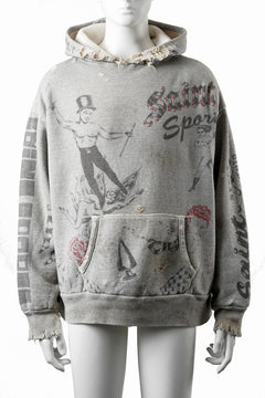 画像をギャラリービューアに読み込む, SAINT Mxxxxxx × Alexis Ross HOODIE / DRAWING (GRAY)