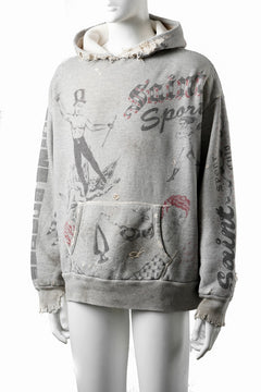 画像をギャラリービューアに読み込む, SAINT Mxxxxxx × Alexis Ross HOODIE / DRAWING (GRAY)