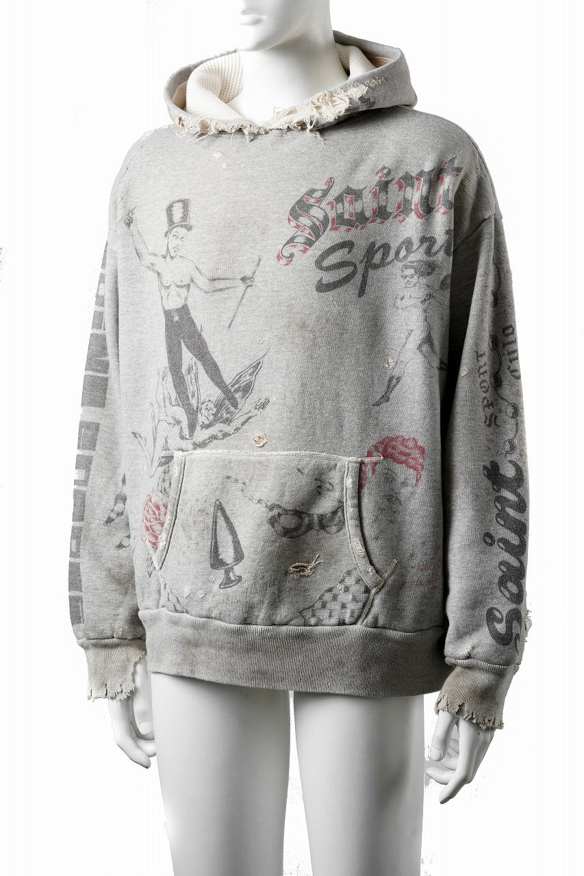 画像をギャラリービューアに読み込む, SAINT Mxxxxxx × Alexis Ross HOODIE / DRAWING (GRAY)
