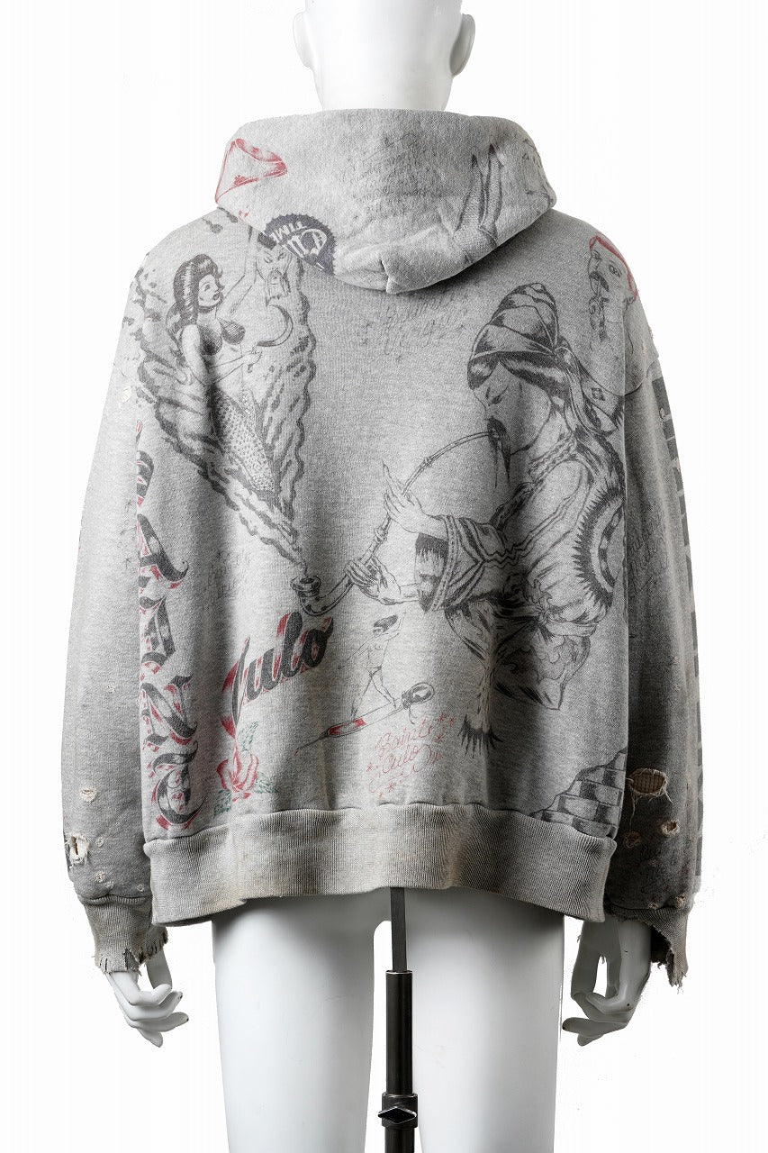 画像をギャラリービューアに読み込む, SAINT Mxxxxxx × Alexis Ross HOODIE / DRAWING (GRAY)