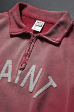 Load image into Gallery viewer, SAINT Mxxxxxx SS HALF ZIP SWEAT / SAINT (RED)