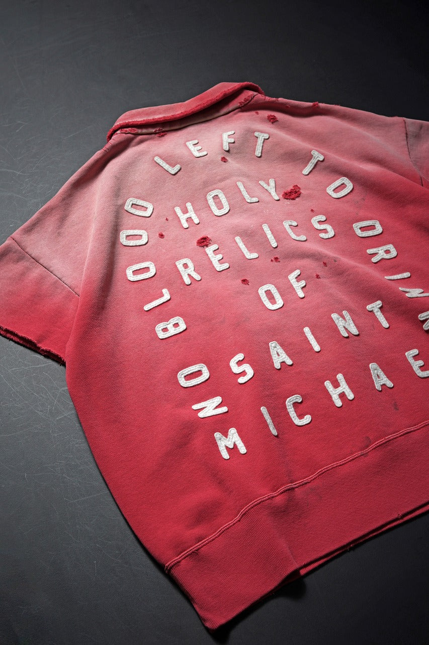 Load image into Gallery viewer, SAINT Mxxxxxx SS HALF ZIP SWEAT / SAINT (RED)