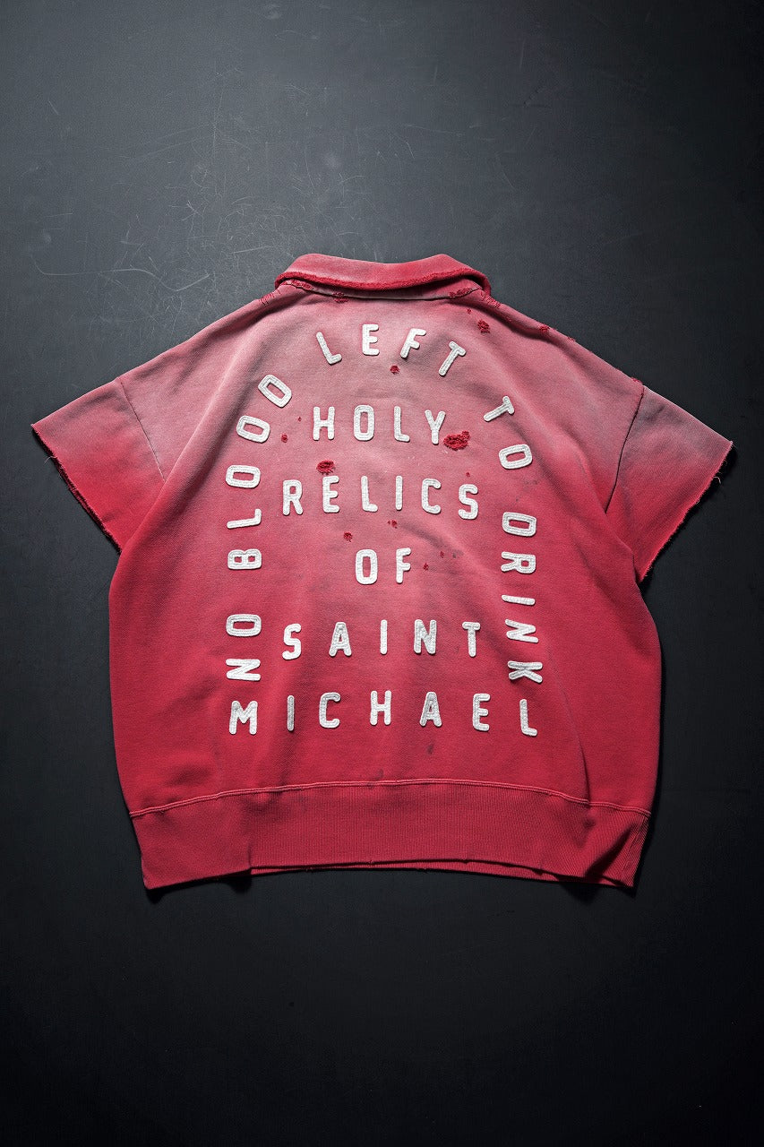 Load image into Gallery viewer, SAINT Mxxxxxx SS HALF ZIP SWEAT / SAINT (RED)