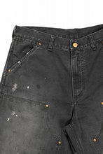 画像をギャラリービューアに読み込む, SAINT Mxxxxxx DOUBLE KNEE SHORTS (BLACK)