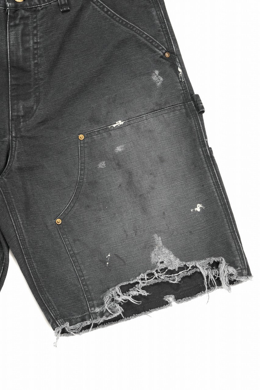 画像をギャラリービューアに読み込む, SAINT Mxxxxxx DOUBLE KNEE SHORTS (BLACK)