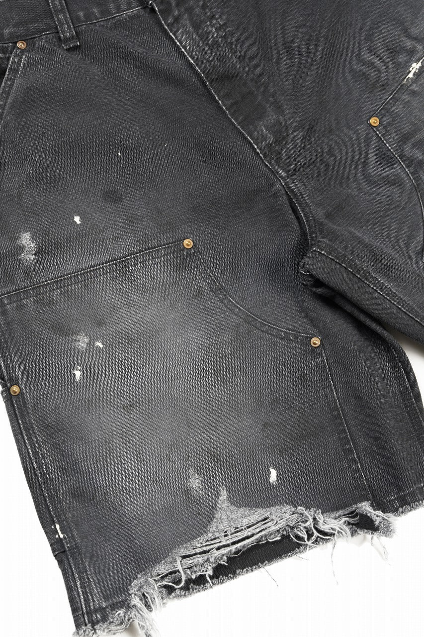 画像をギャラリービューアに読み込む, SAINT Mxxxxxx DOUBLE KNEE SHORTS (BLACK)