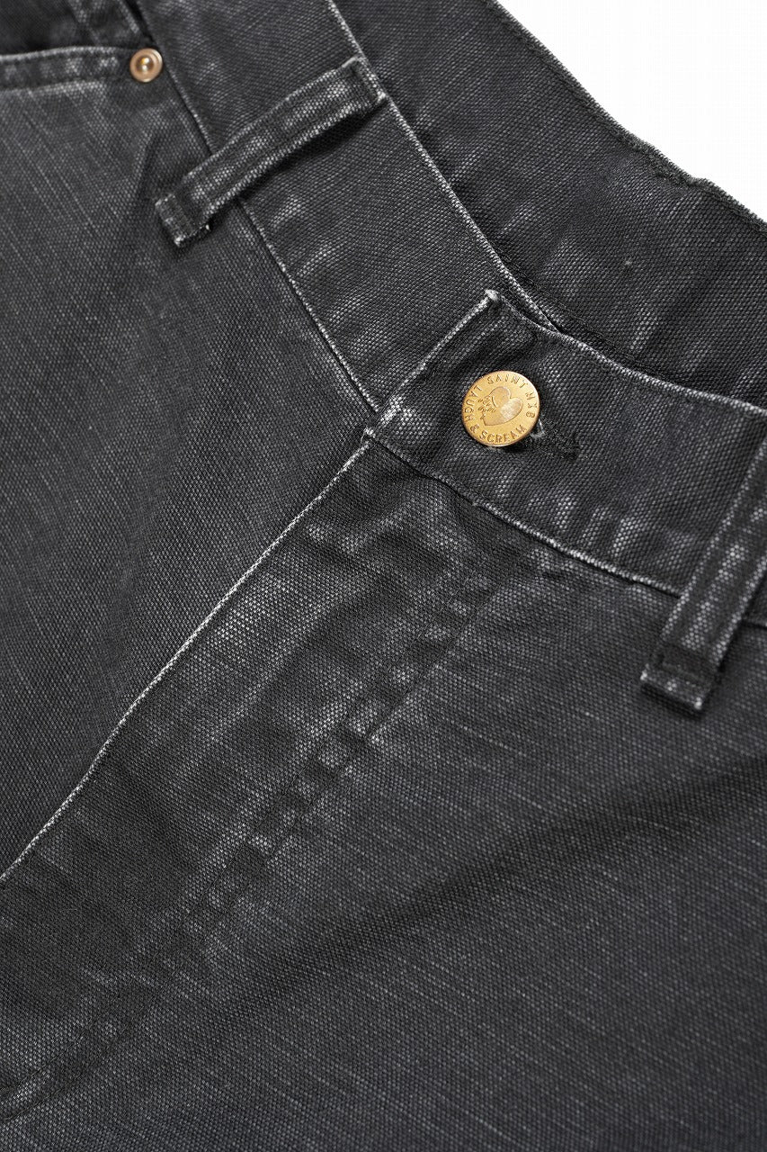 画像をギャラリービューアに読み込む, SAINT Mxxxxxx DOUBLE KNEE SHORTS (BLACK)