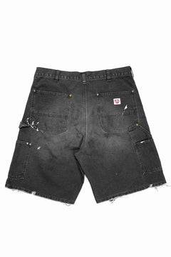画像をギャラリービューアに読み込む, SAINT Mxxxxxx DOUBLE KNEE SHORTS (BLACK)