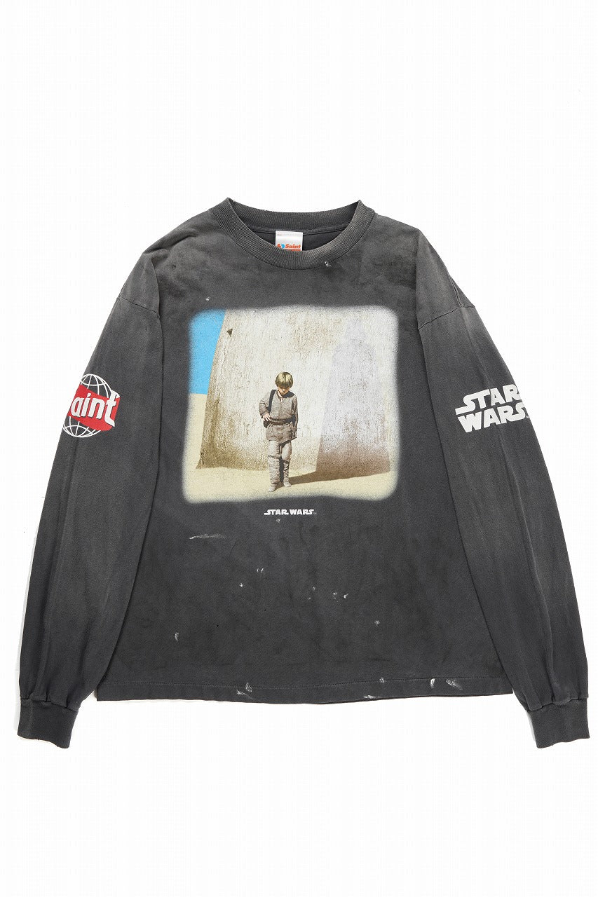 画像をギャラリービューアに読み込む, SAINT Mxxxxxx STAR WARS LS TEE / DARTHVADER (BLACK)