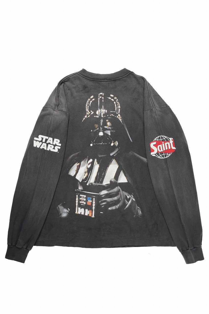 SAINT Mxxxxxx STAR WARS LS TEE / DARTHVADER (BLACK)