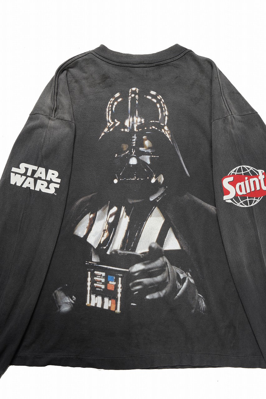 画像をギャラリービューアに読み込む, SAINT Mxxxxxx STAR WARS LS TEE / DARTHVADER (BLACK)