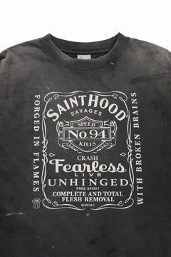 画像をギャラリービューアに読み込む, SAINT Mxxxxxx x NEIGHBORHOOD SS TEE / STHD.FEARLESS (BLACK)