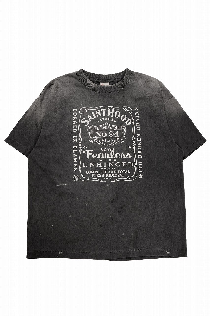 画像をギャラリービューアに読み込む, SAINT Mxxxxxx x NEIGHBORHOOD SS TEE / STHD.FEARLESS (BLACK)