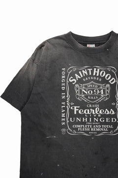 画像をギャラリービューアに読み込む, SAINT Mxxxxxx x NEIGHBORHOOD SS TEE / STHD.FEARLESS (BLACK)