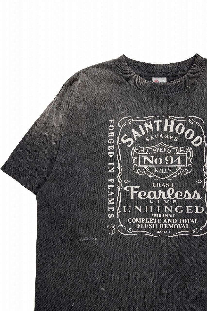 画像をギャラリービューアに読み込む, SAINT Mxxxxxx x NEIGHBORHOOD SS TEE / STHD.FEARLESS (BLACK)