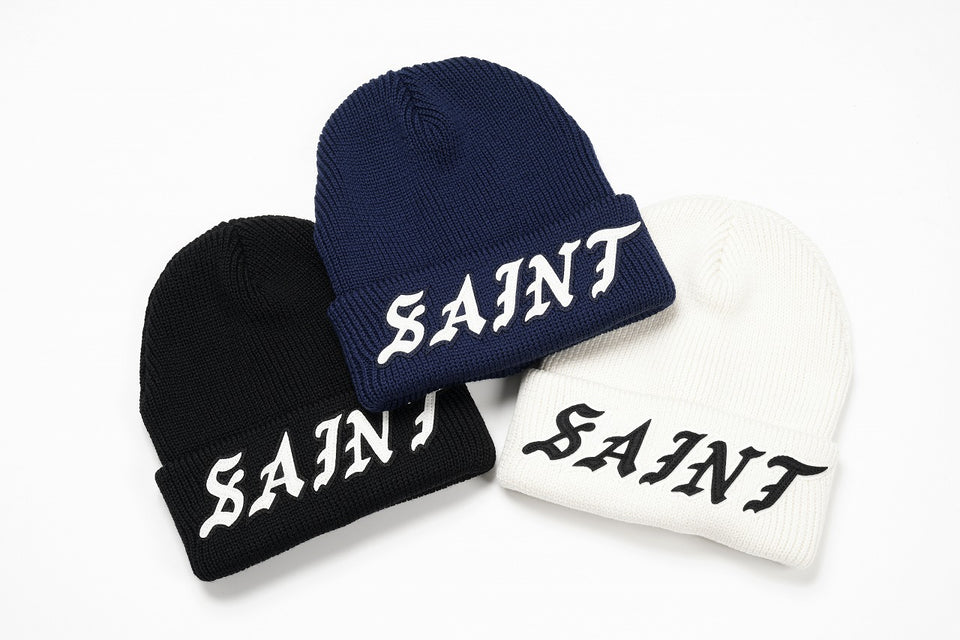 Load image into Gallery viewer, SAINT Mxxxxxx x KNIT CAP / SAINT (BLACK)