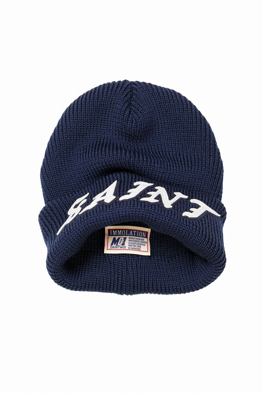 Load image into Gallery viewer, SAINT Mxxxxxx x KNIT CAP / SAINT (NAVY)