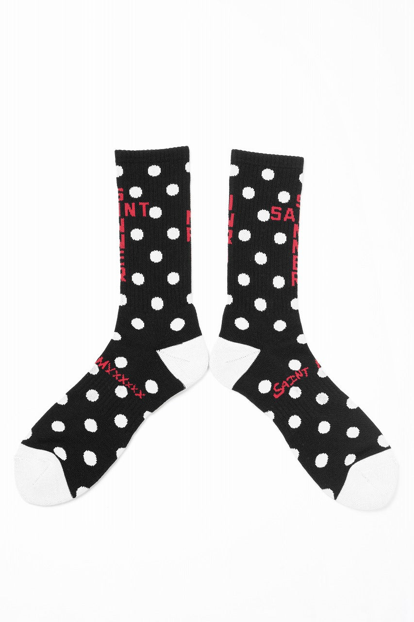 Load image into Gallery viewer, SAINT Mxxxxxx SOCKS / DOT (BLACK)