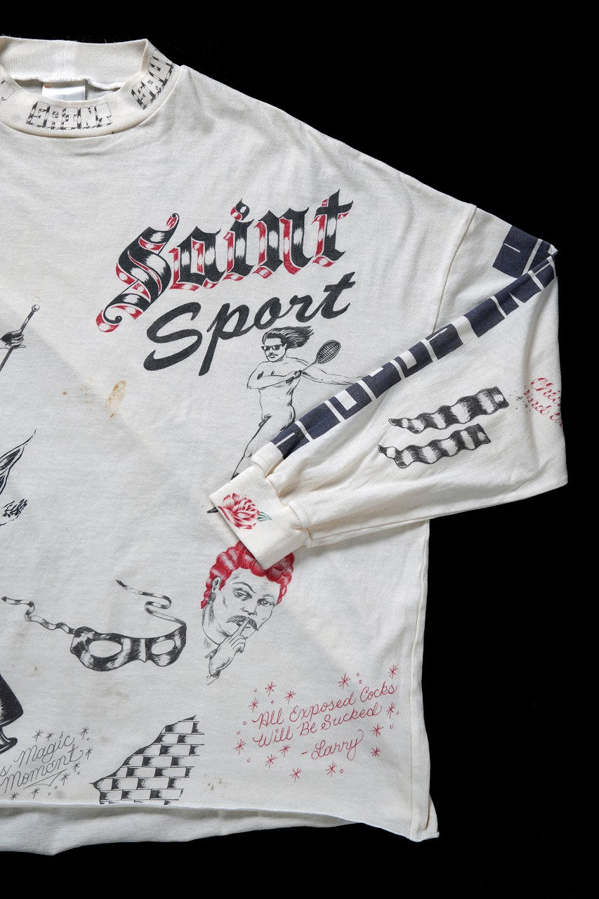 SAINT Mxxxxxx × Alexis Ross LS TEE / DRAWING (WHITE)